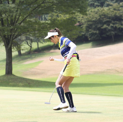 山内ナイスインにガッツポーズ
