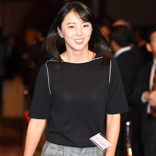 ワールドレディスチャンピオンシップサロンパスカップの前夜祭に出席したユン・チェヨン(撮影・山崎安昭)