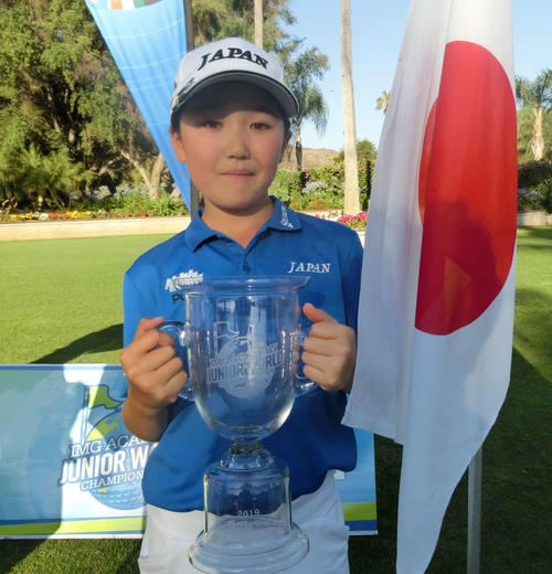 7－8歳女子でプレーオフを制して初優勝した重原純奈