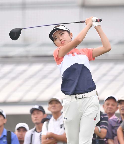10番、アマチュアの安田祐香（撮影・上田博志）