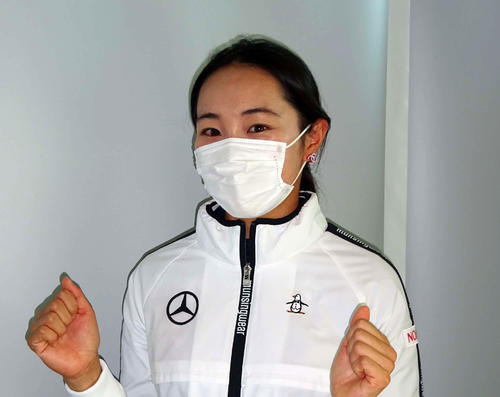 “三度目の正直”への意欲を語った三浦桃香（撮影・加藤裕一）