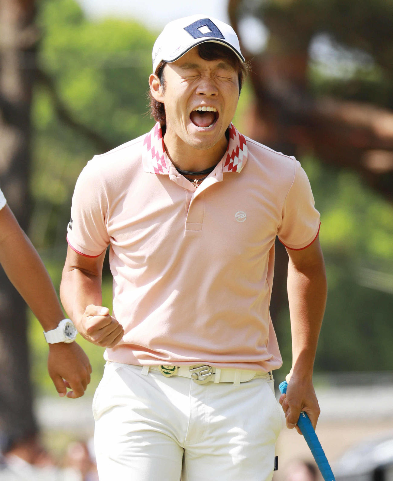 19年5月、初優勝を決め雄たけびを上げる浅地洋佑