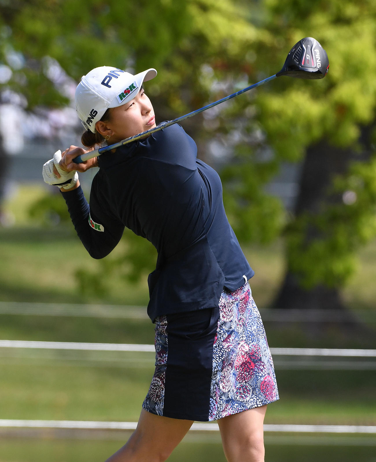 KKT杯バンテリンレディスオープン最終日、86人抜きの20位に入った渋野日向子（2019年4月21日撮影）