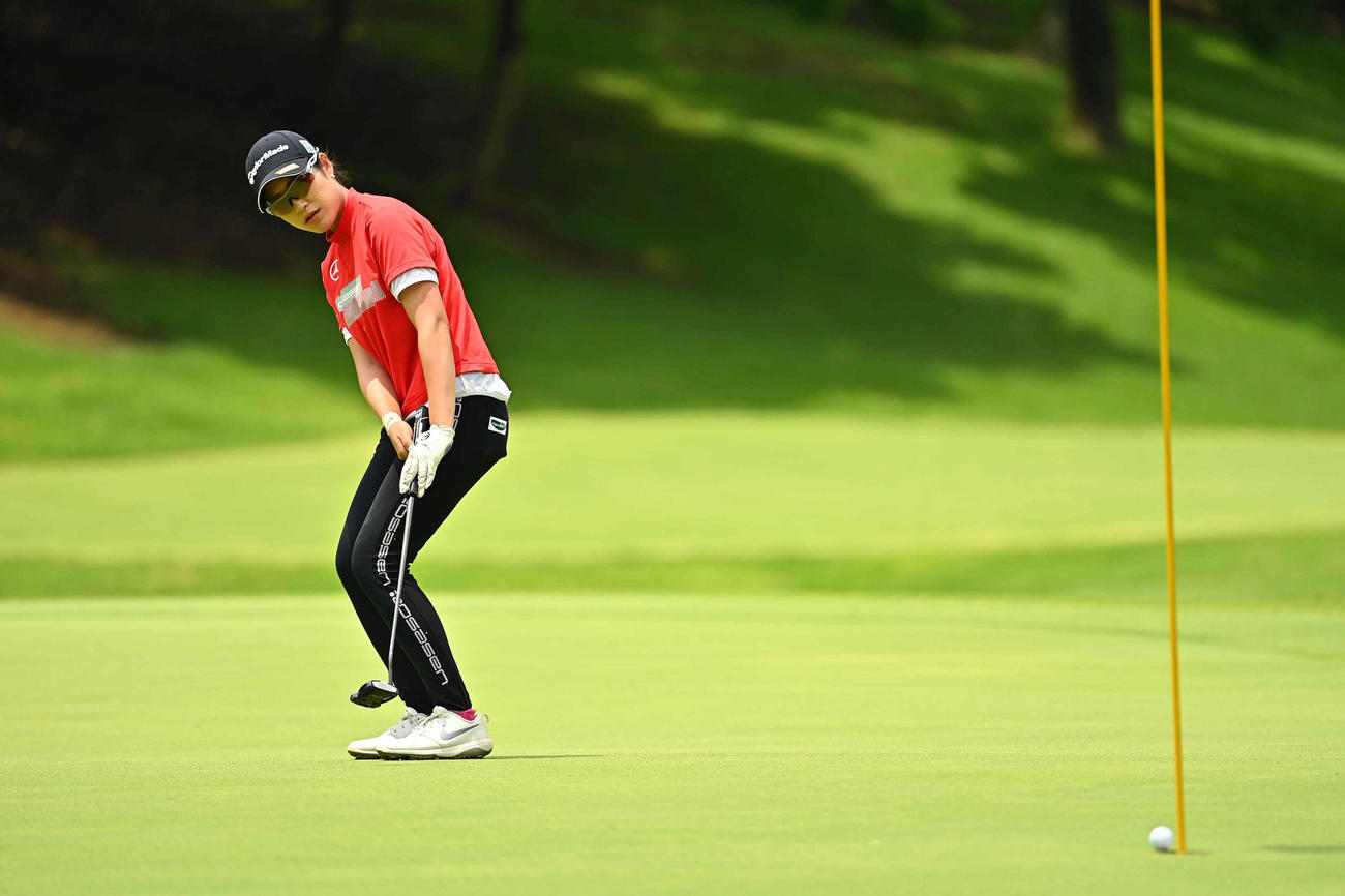 16番、バーディーを奪う大西（Getty　Images／JLPGA提供）