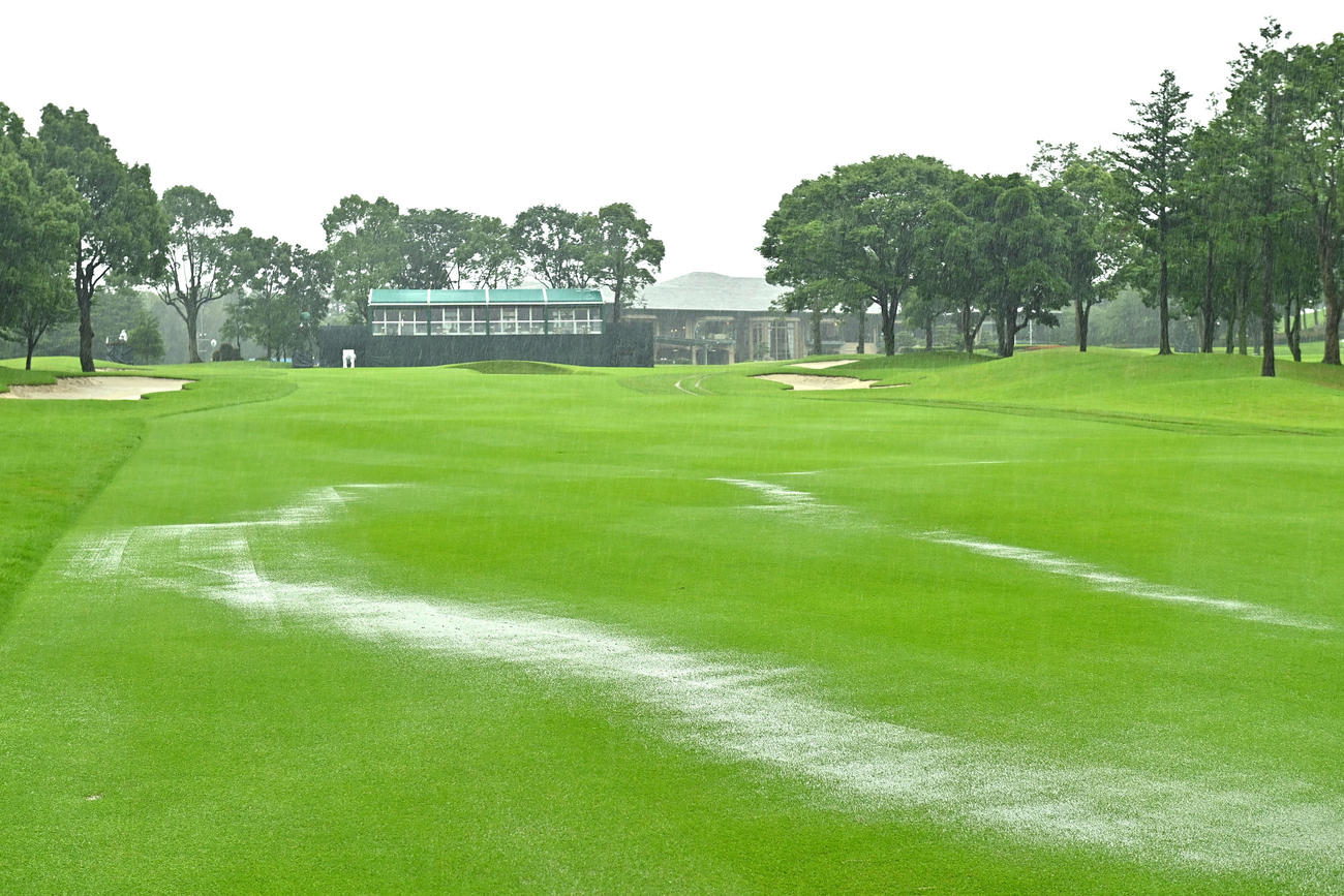 降雨によるコースコンディション不良のため、最終日は29日に順延となった（Getty　Images／JLPGA提供）