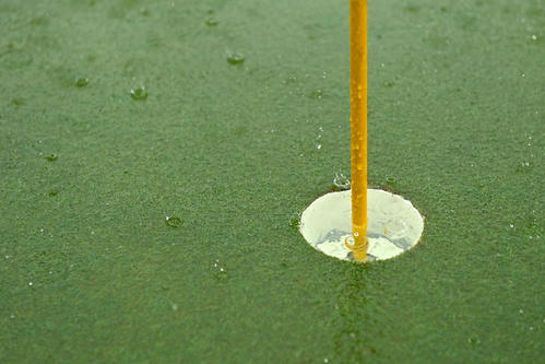 降雨によるコースコンディション不良のため、最終日は29日に順延となった（Getty　Images／JLPGA提供）