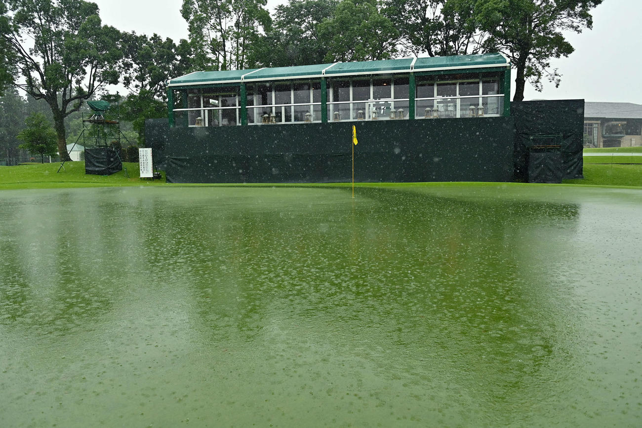 降雨によるコースコンディション不良のため、最終日は29日に順延となった（Getty　Images／JLPGA提供）