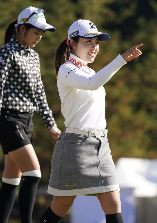 2番に臨む古江彩佳（撮影・江口和貴）