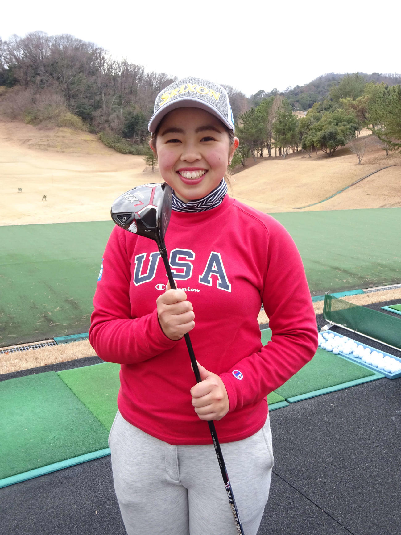実質プロ2年目を前に調整を続ける山下美夢有（撮影・加藤裕一）