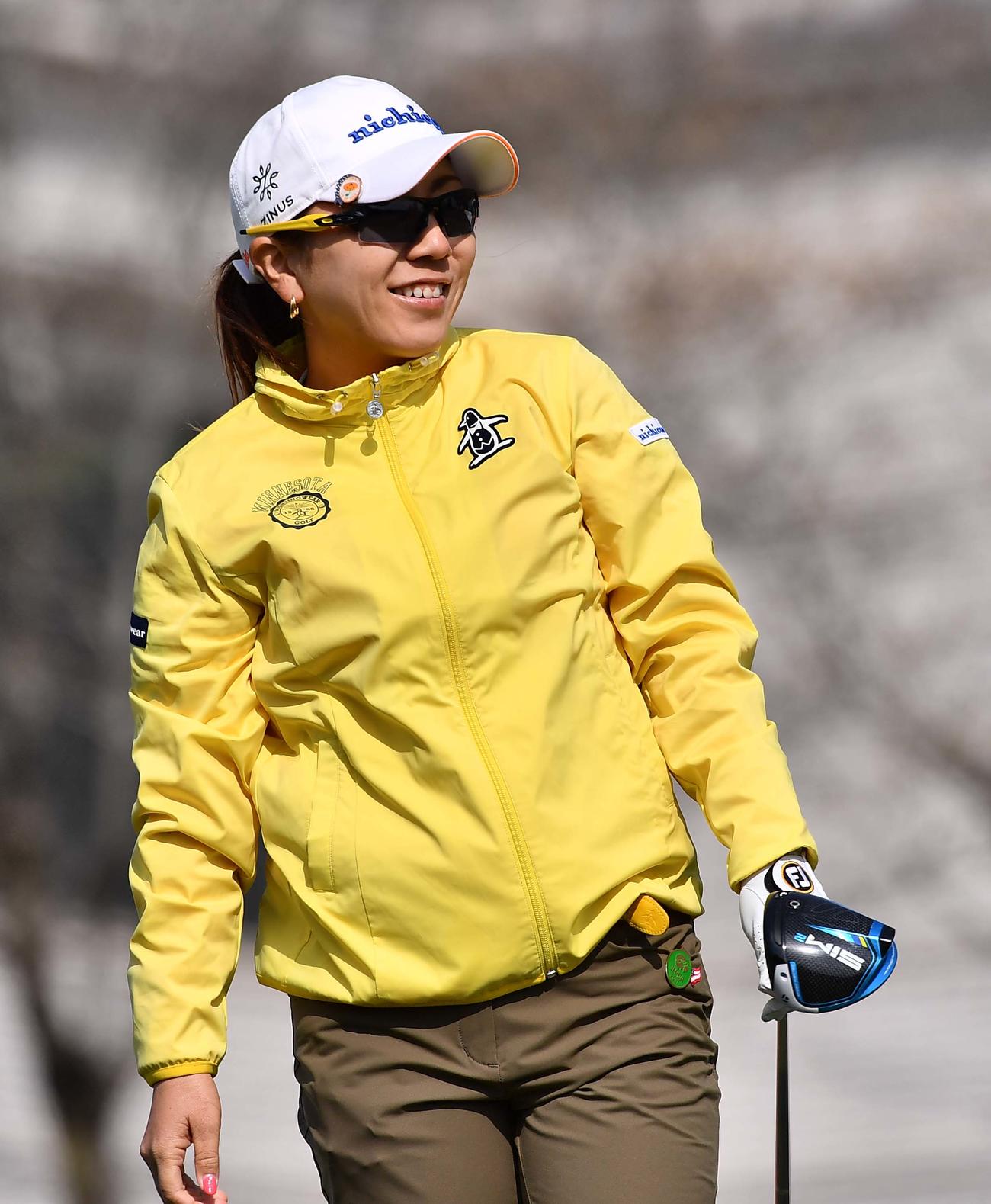 1番、ティーショットを放つ宮里美香（撮影・上田博志）