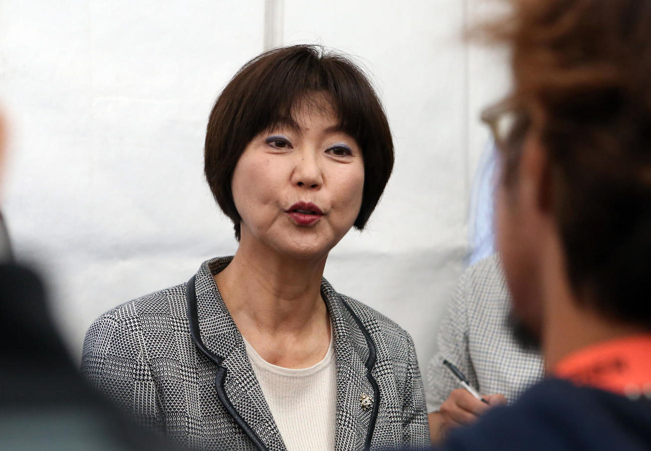 日本女子プロゴルフ協会（LPGA）の小林浩美会長（2019年11月14日撮影）
