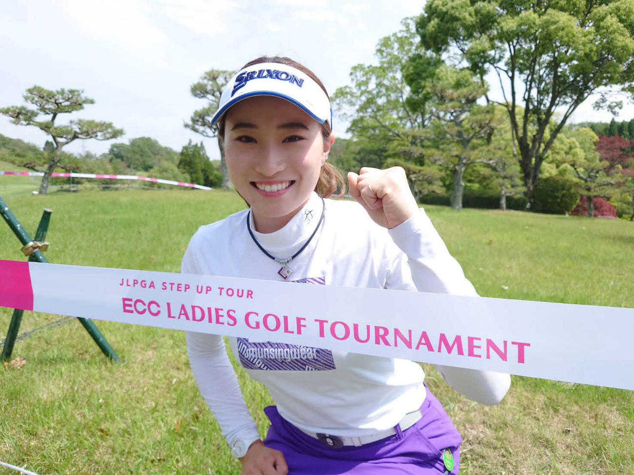 ECCレディース開幕に向け会場で最終調整した渋沢莉絵留（大会提供）