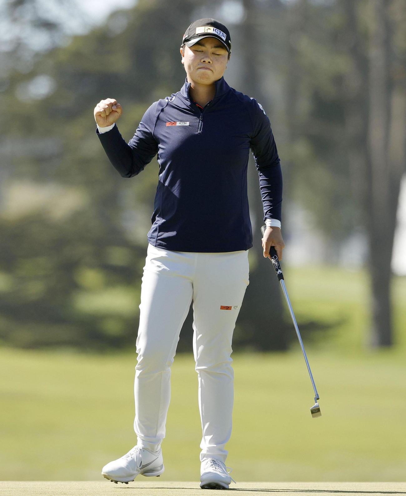 ゴルフの全米女子オープン選手権で畑岡奈紗とのプレーオフを制し、メジャー初優勝を果たした笹生優花（ゲッティ＝共同）