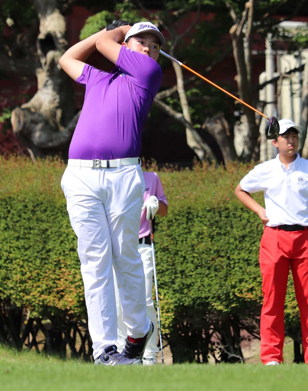 チームトップの1アンダー71で、明大中野の優勝に貢献したキャプテン田中天晴（撮影・田村太祐）