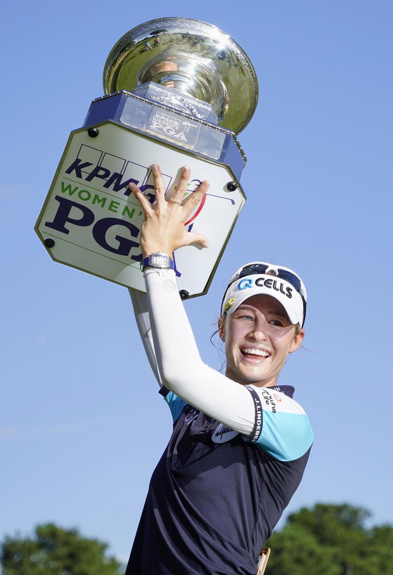 通算19アンダーでメジャー初優勝を果たしたネリー・コルダ（共同）