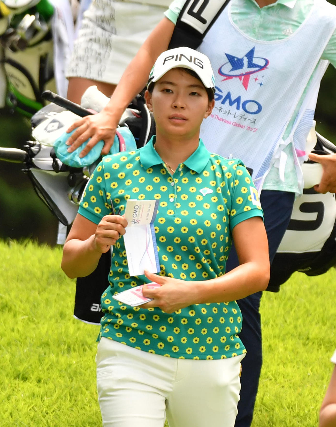 ホールアウトした渋野日向子、2オーバーの88位で予選落ちした（撮影・柴田隆二）