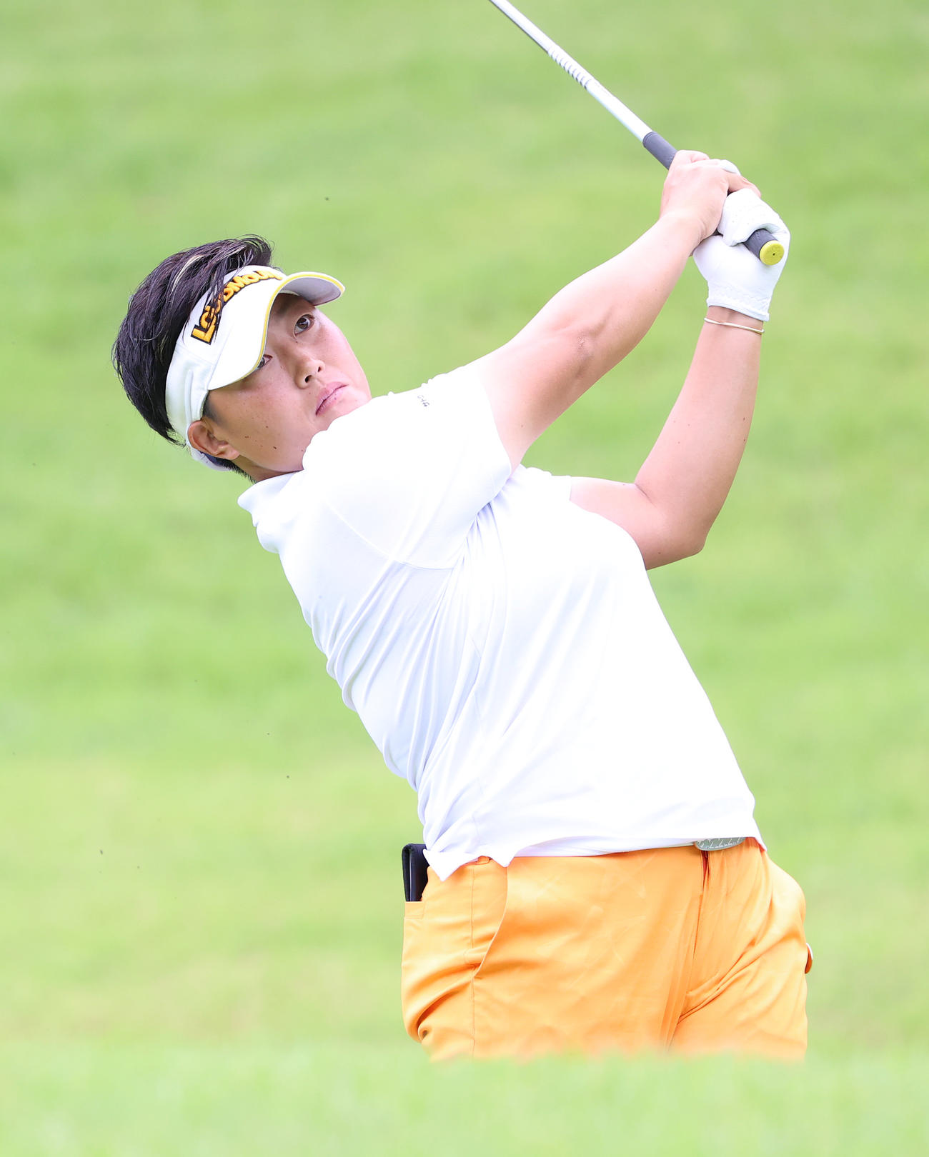 2番、ティーショットを放つ工藤（撮影・河野匠）