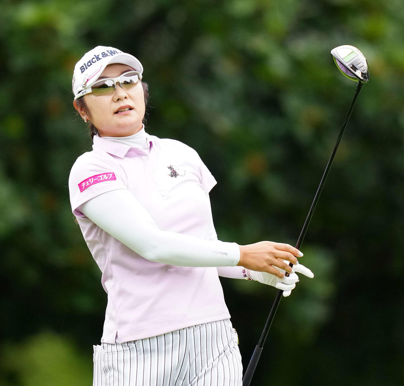 3番、ティーショットを放った藤田さ（撮影・江口和貴）