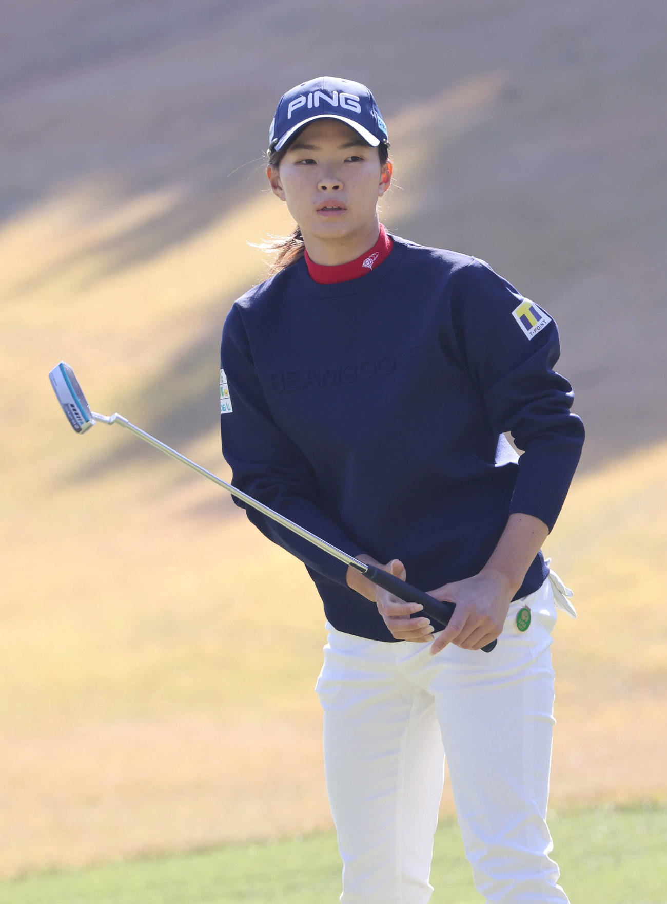 6Hグリーン、渋野日向子（撮影・加藤孝規）