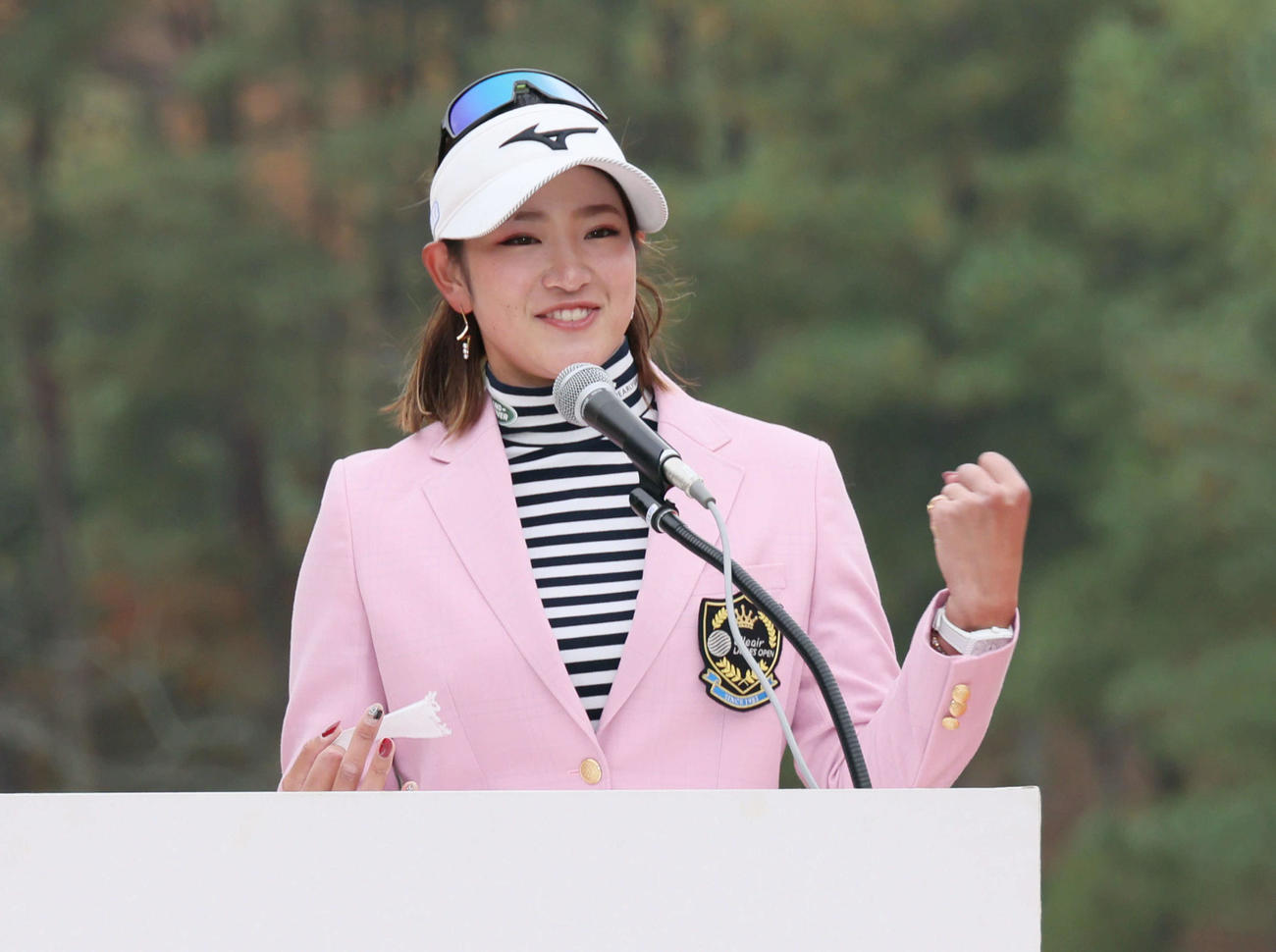 エリエールレディスオープン　第4日　18番、優勝を決めた原（撮影・加藤孝規）