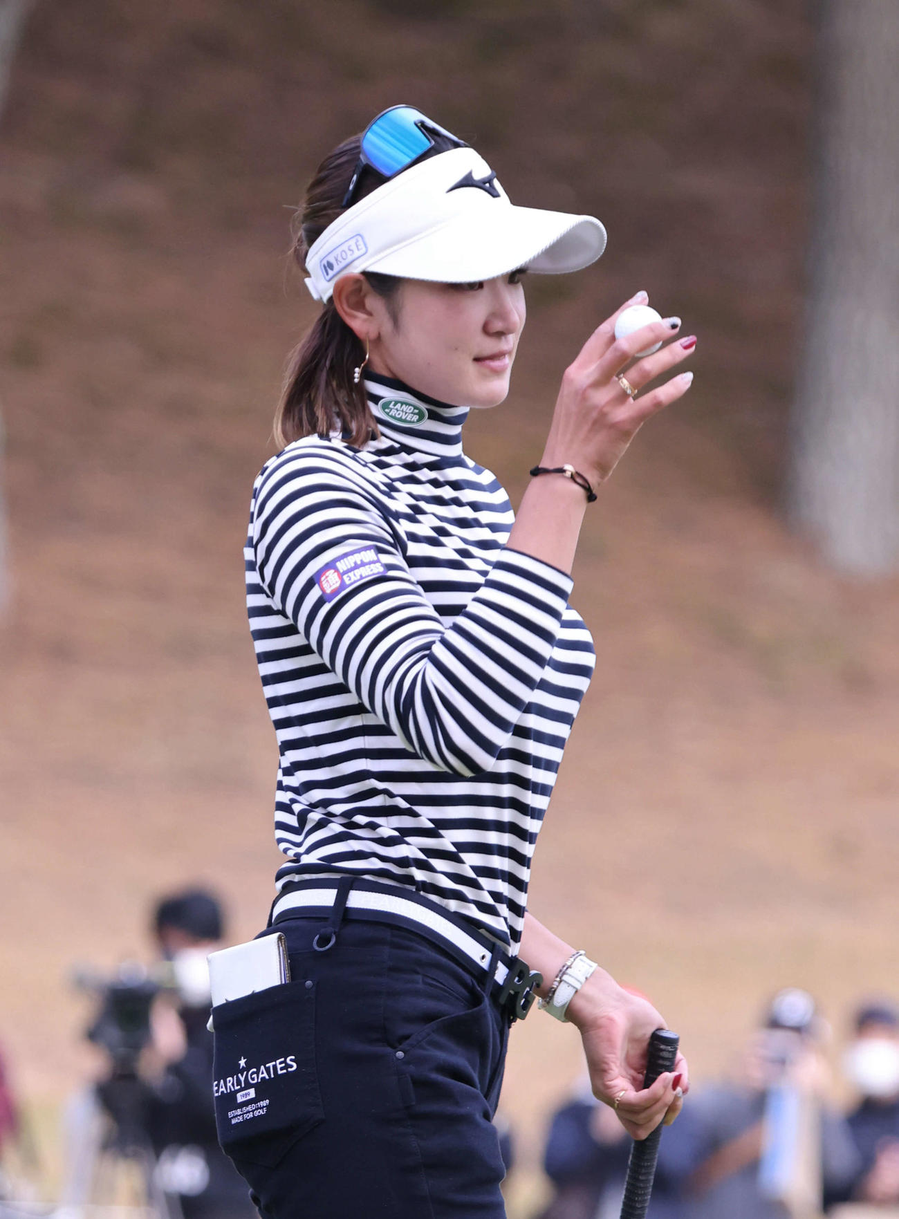エリエールレディスオープン　第4日　18番、優勝を決めた原（撮影・加藤孝規）