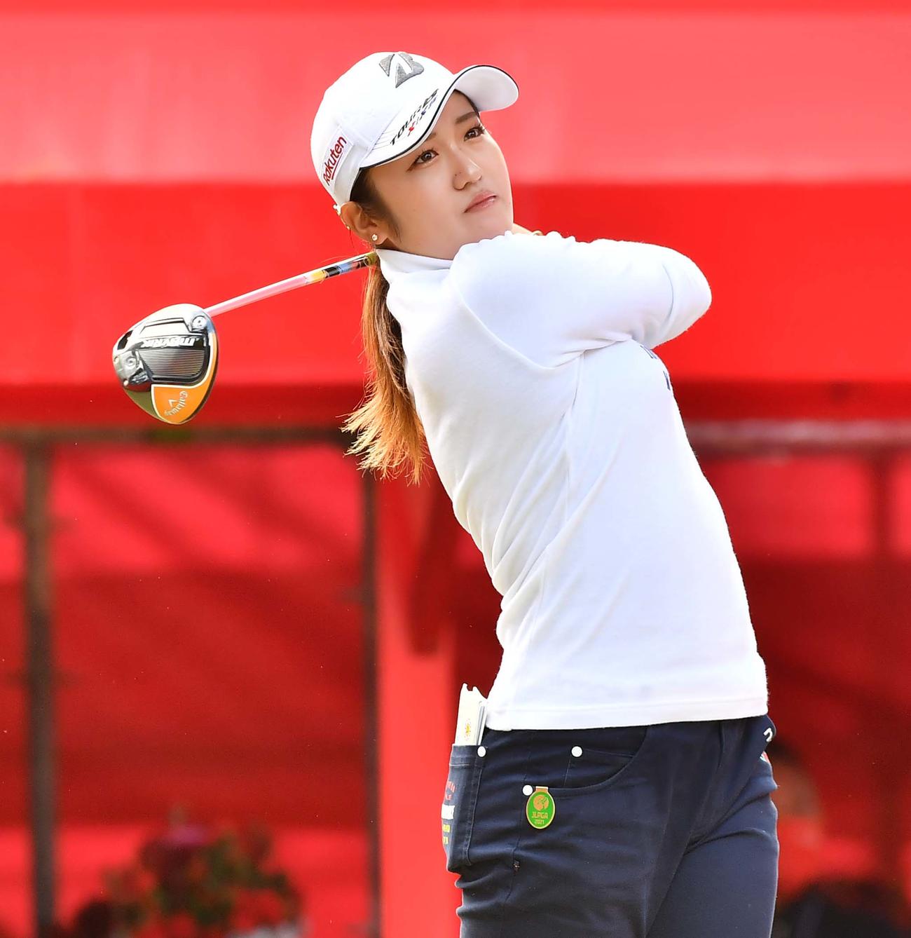 稲見萌寧（2021年11月25日撮影）