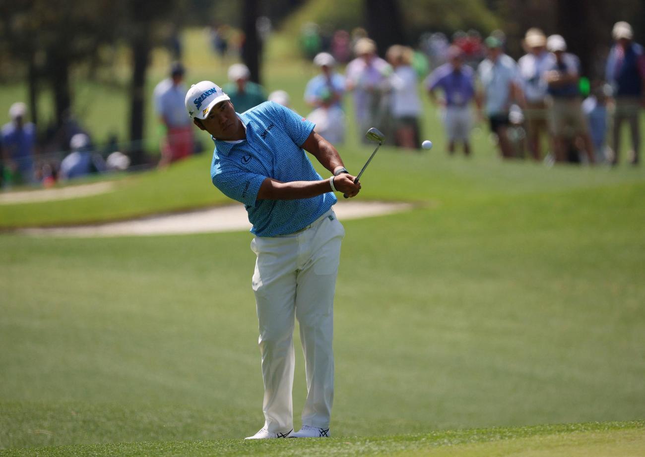 3番ホールでプレーする松山英樹（ロイター）