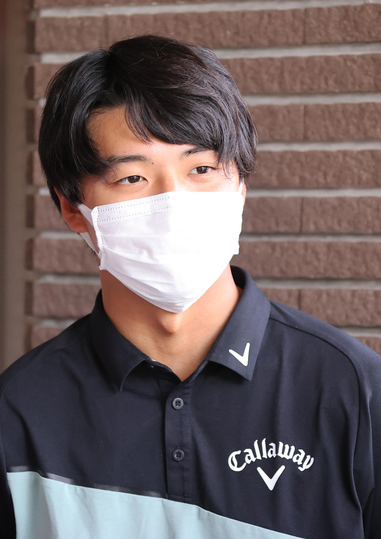 練習ラウンドを終え報道陣に話す石川航（撮影・上山淳一）