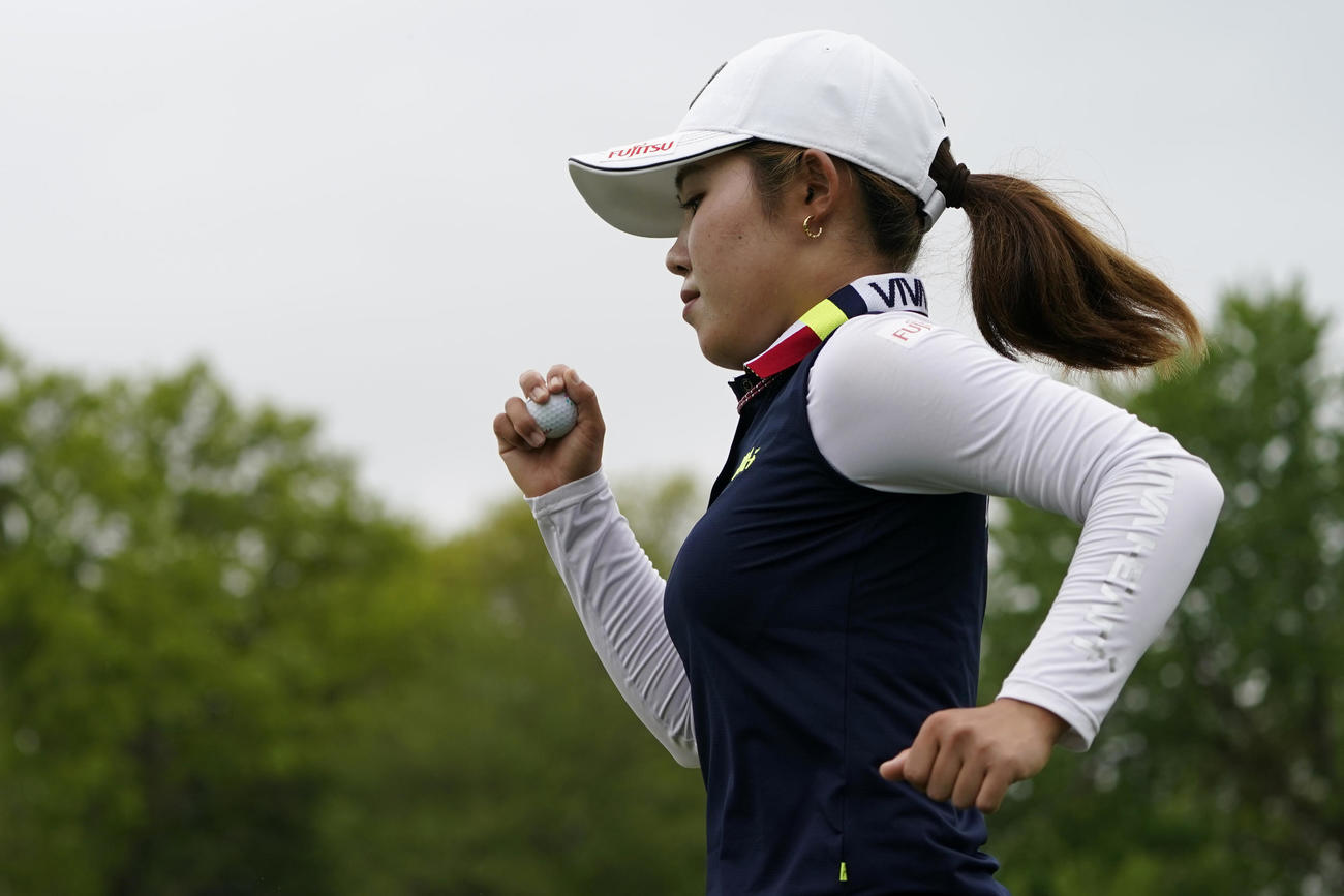 ラウンドする古江彩佳（AP）