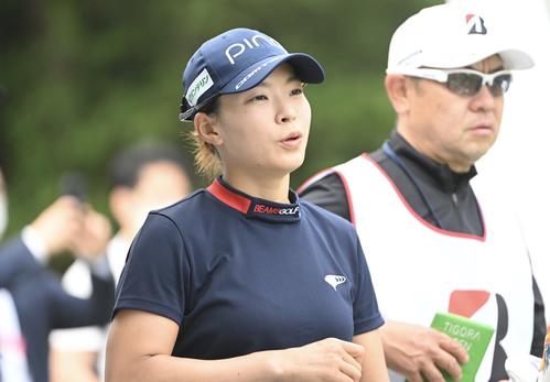 プロ・アマトーナメントに臨む渋野日向子（撮影・滝沢徹郎）