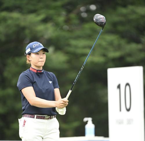 プロ・アマトーナメントに臨む渋野日向子（撮影・滝沢徹郎）