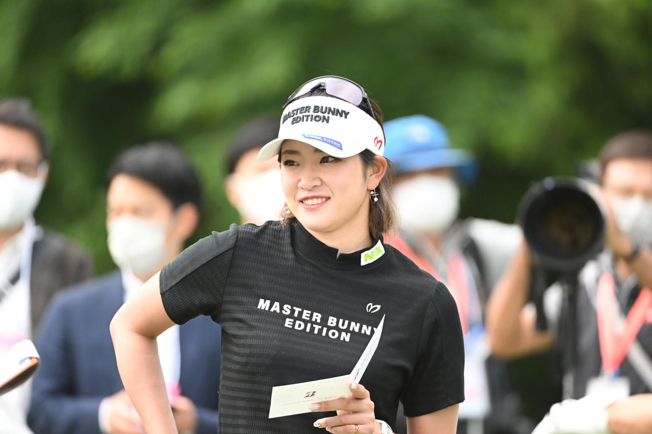 プロ・アマトーナメントに臨む原英莉花（撮影・滝沢徹郎）