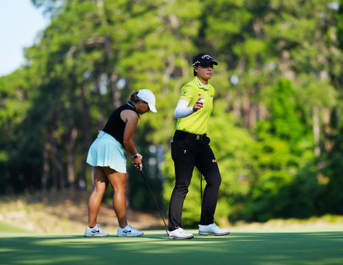 1番をパーとした笹生（撮影・江口和貴）