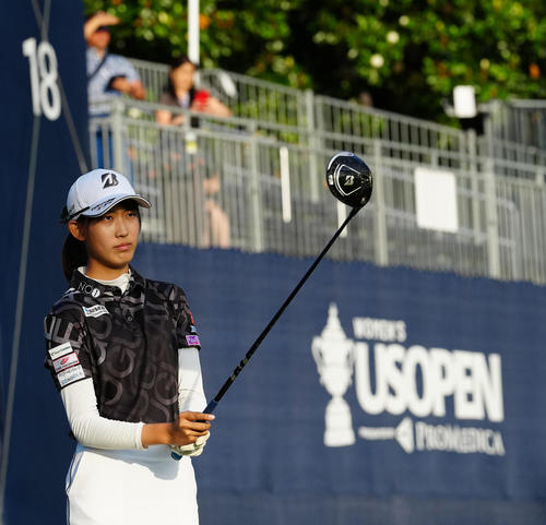 1番に臨むアマチュアの馬場（撮影・江口和貴）