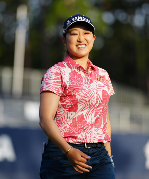 1番、笑顔でスタートする高木（撮影・江口和貴）