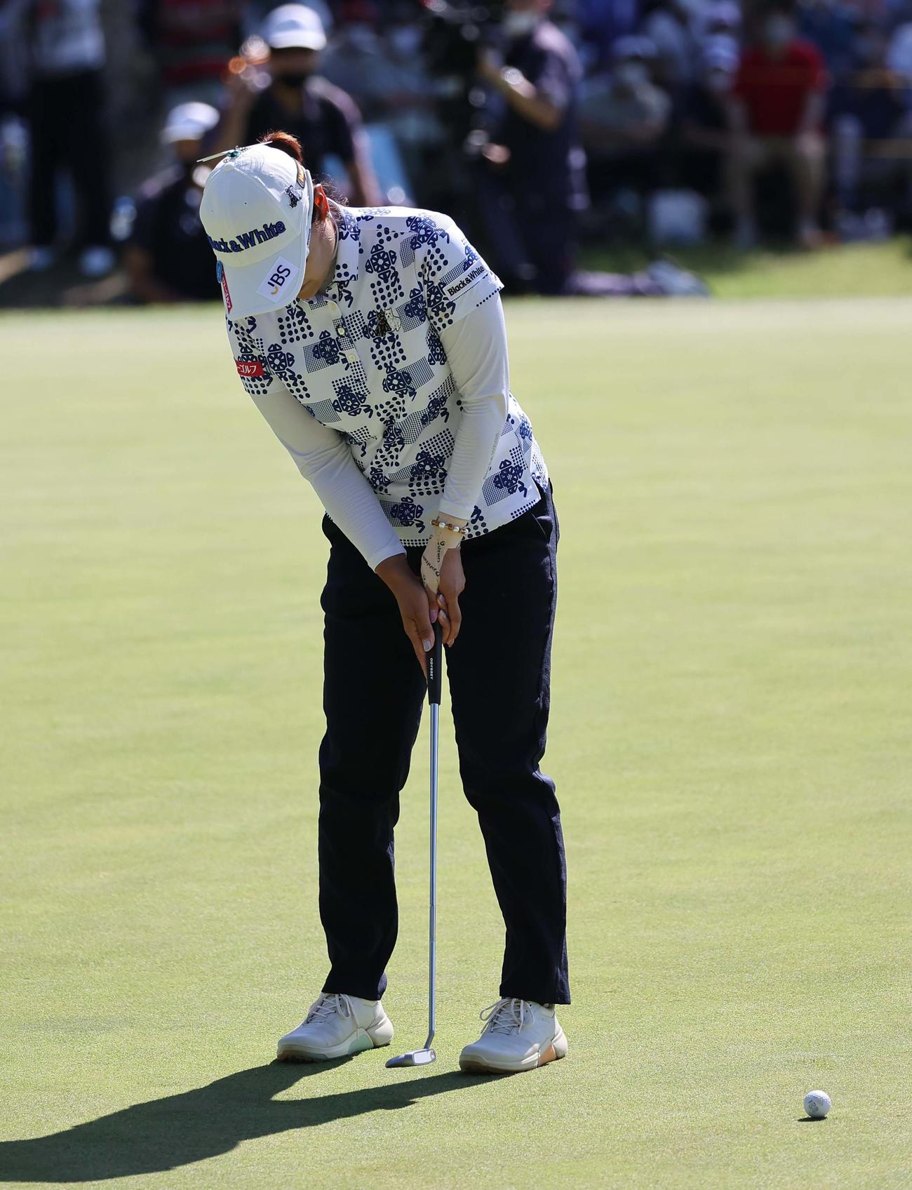 18番、藤田さいきはパーパットが外れ優勝を逃す（撮影・上田博志）