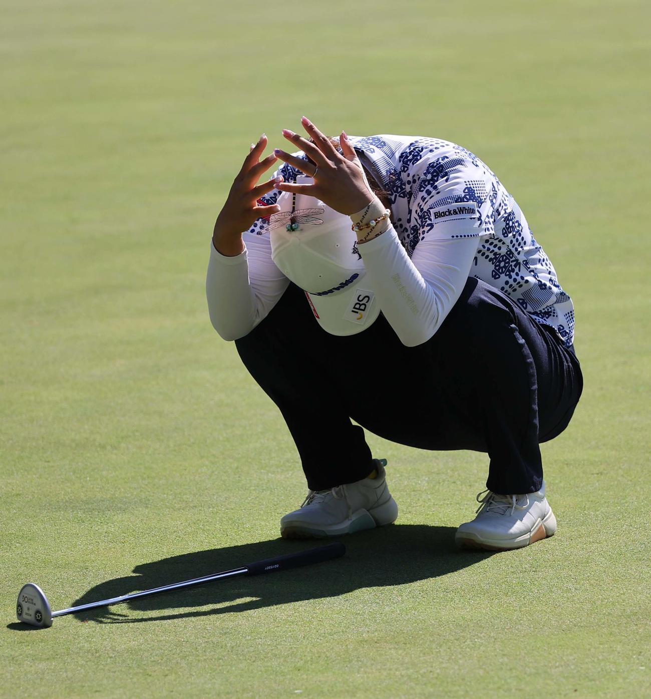 18番、藤田さいきはパーパットが外れ優勝を逃す（撮影・上田博志）