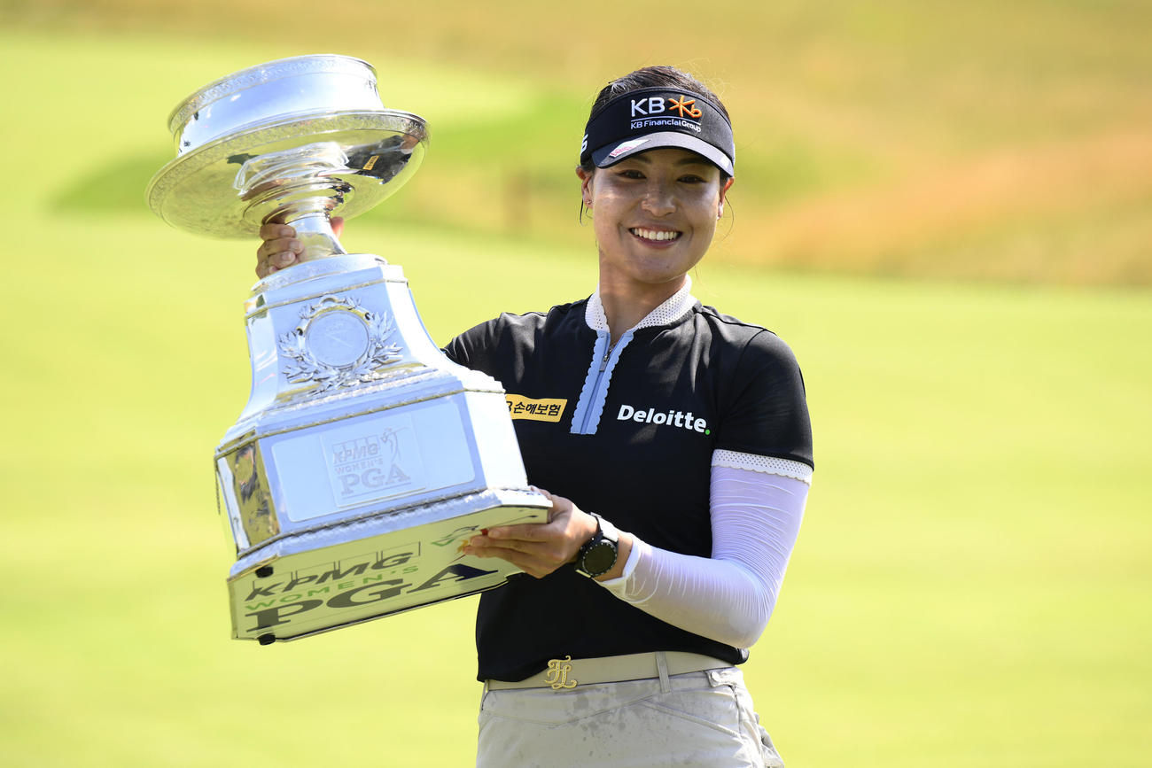 全米女子プロゴルフ選手権で優勝した田仁智（AP）