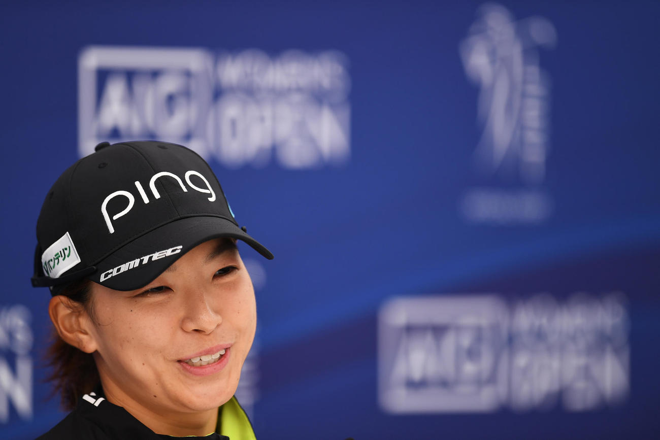 AIG全英女子オープン開幕前日に公式会見を行った19年覇者の渋野日向子