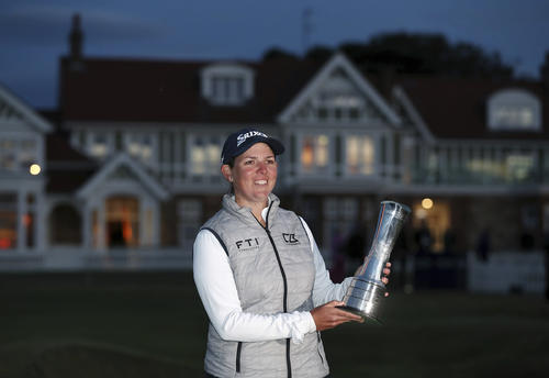 AIG全英女子オープン メジャー大会で米ツアー初優勝を飾ったアシュリー・ブハイ(AP)