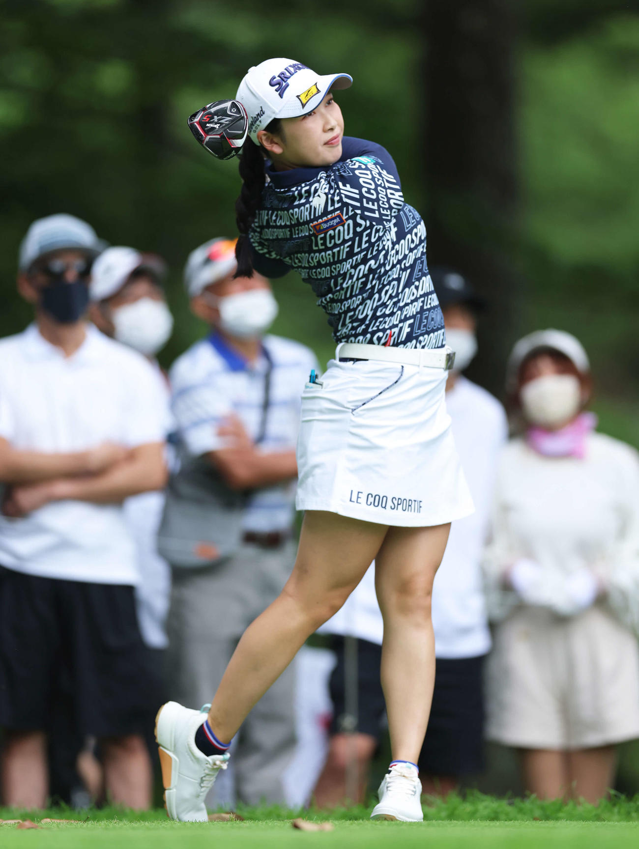 2番、ティーショットを放つ小祝（撮影・河田真司）