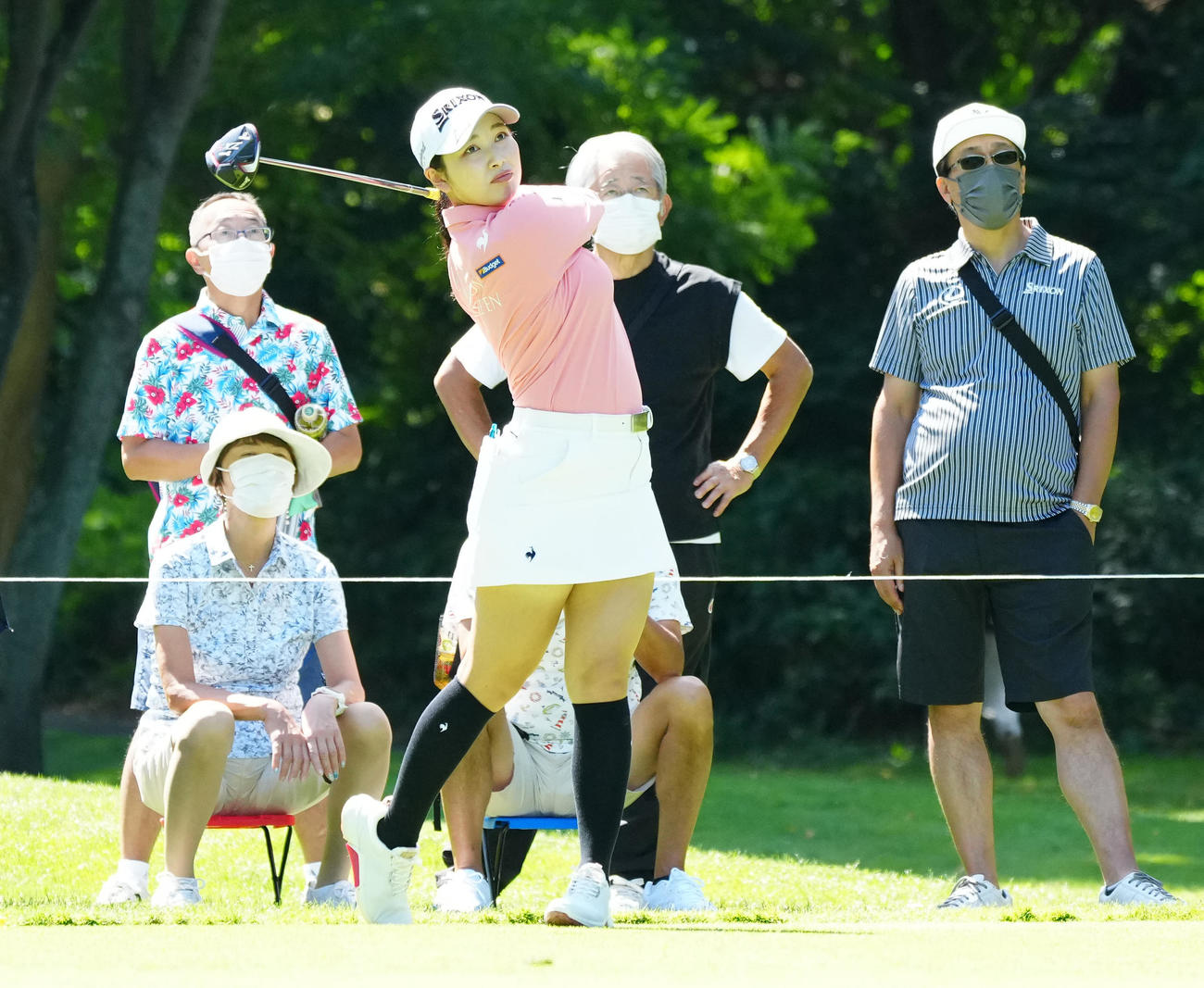 2番、ティーショットを放つ小祝（撮影・江口和貴）