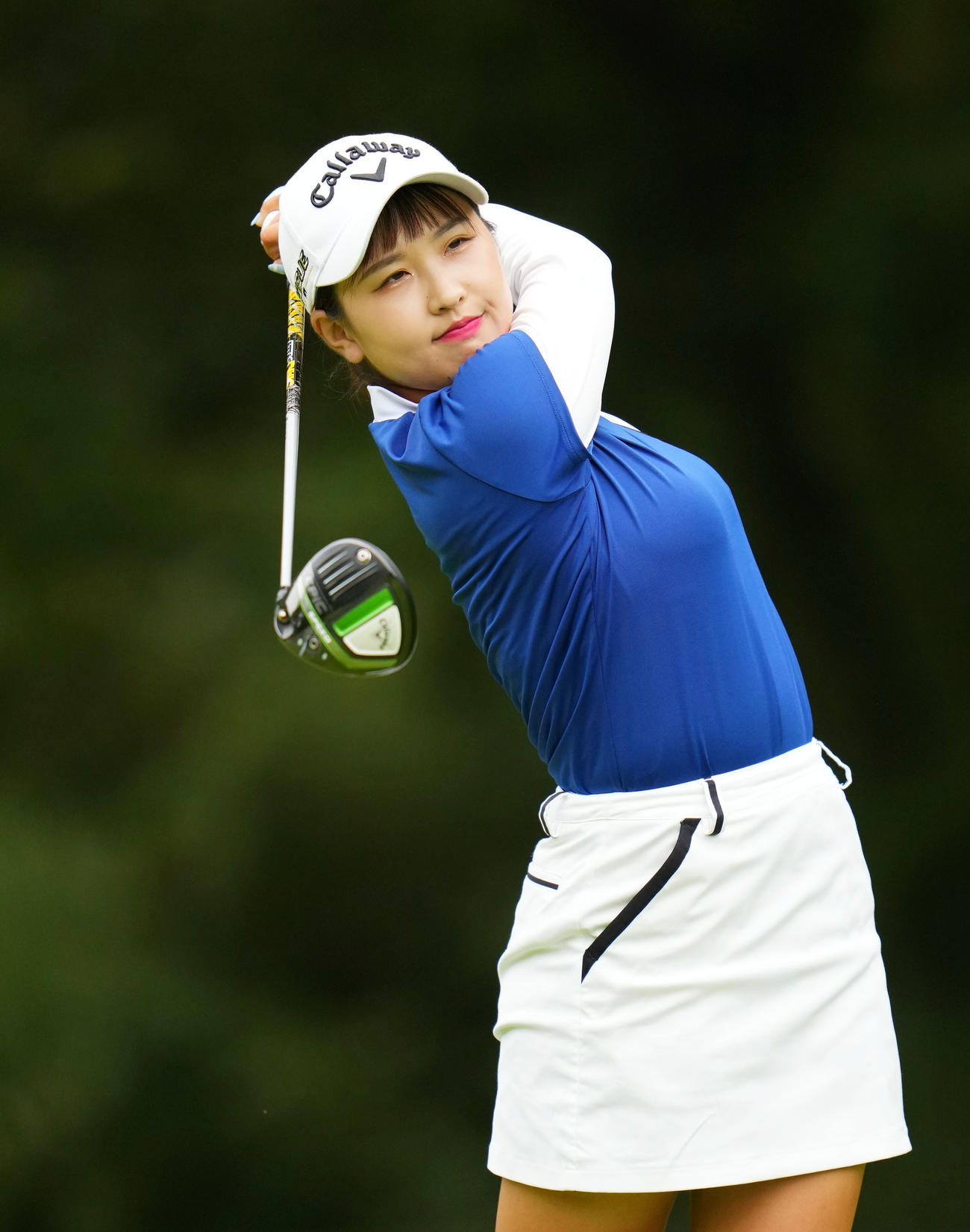 3番、ティーショットを放つリ（撮影・横山健太）