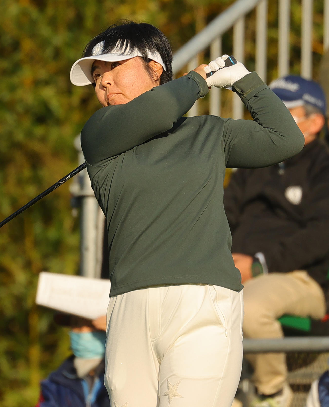 1番で第1打を放つ不動裕理（撮影・野上伸悟）