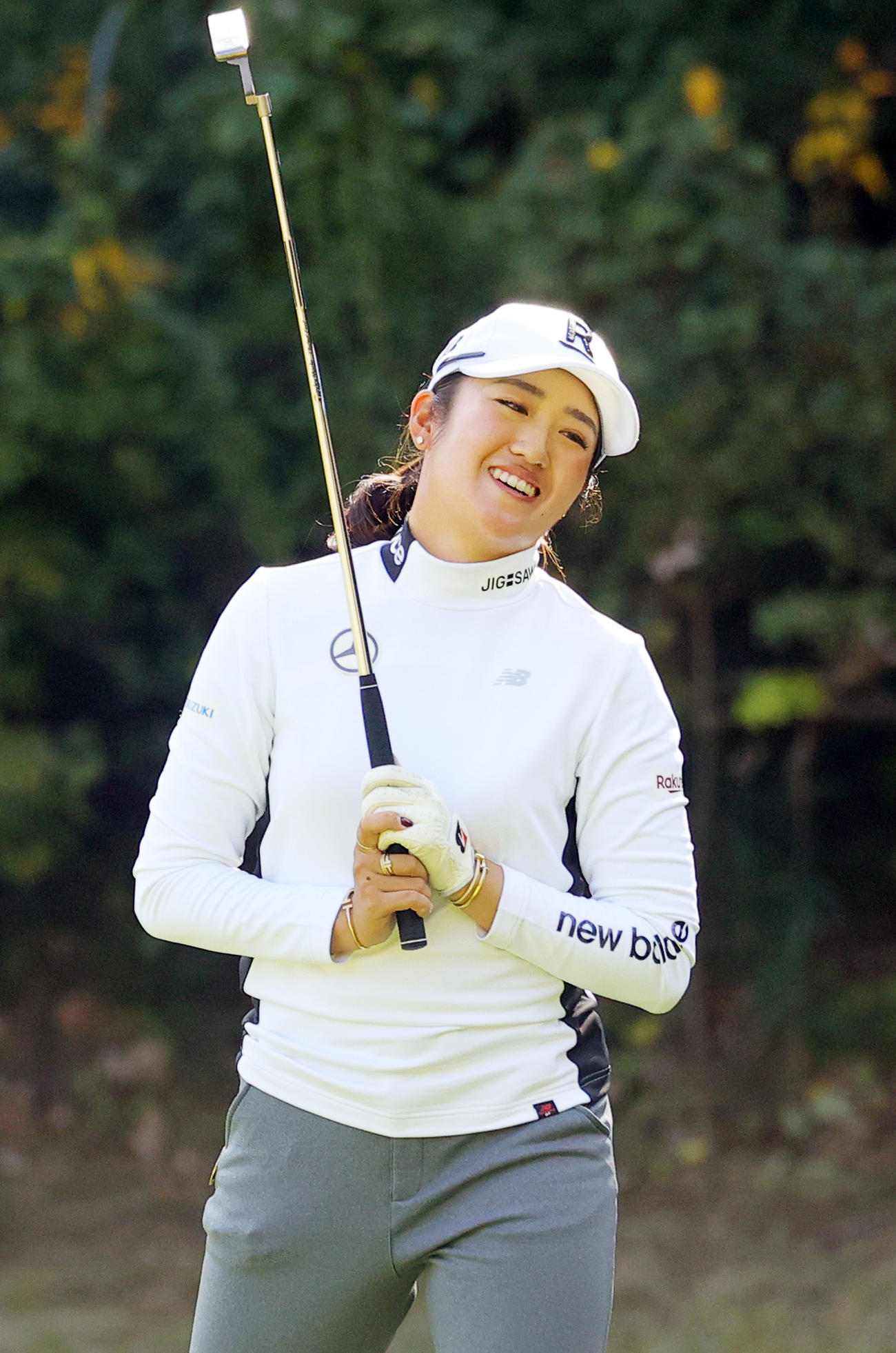 11番でバーディーパットを外し悔しがる稲見萌寧（撮影・野上伸悟）