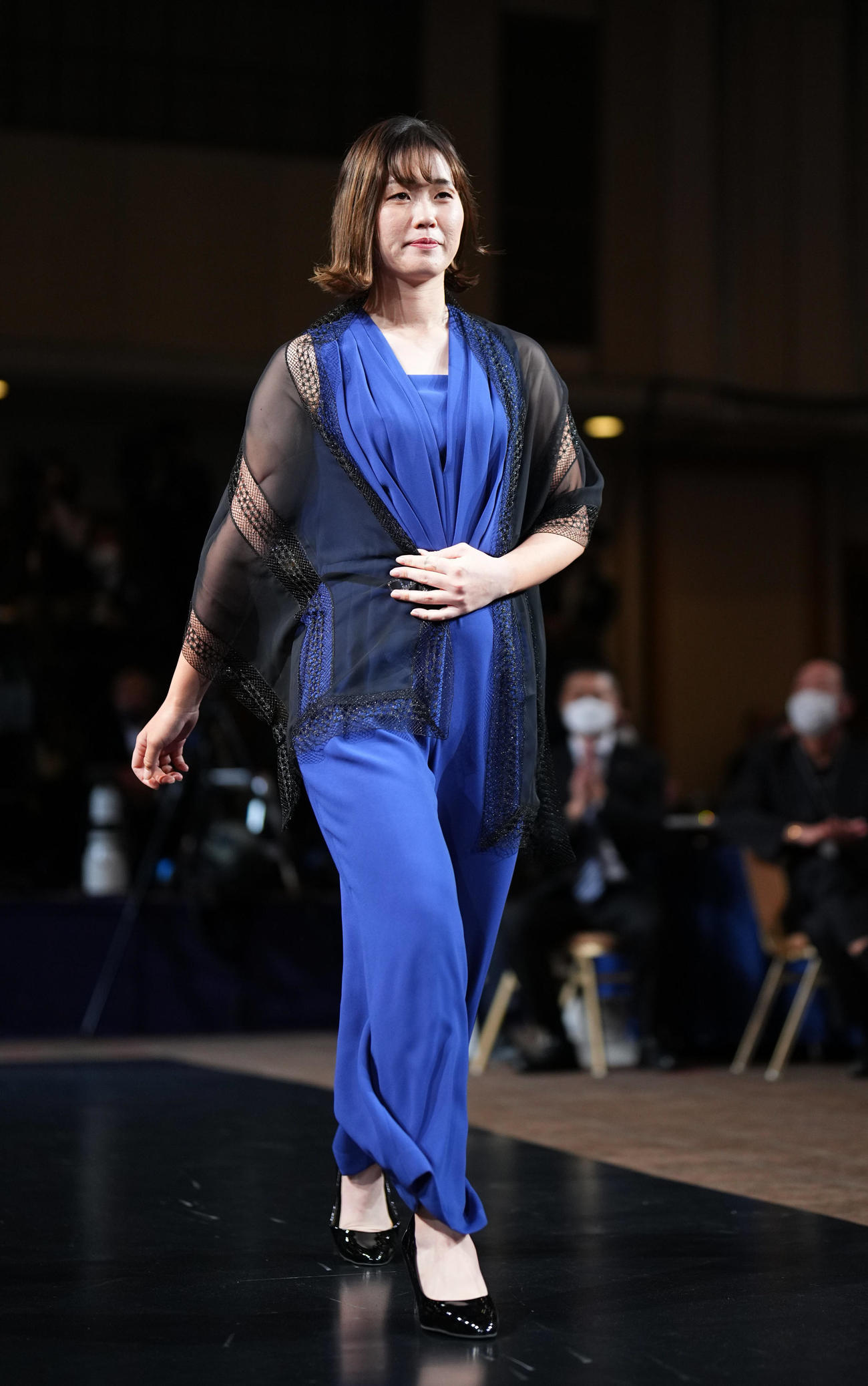 JLPGAアワードで入場する植竹（代表撮影）