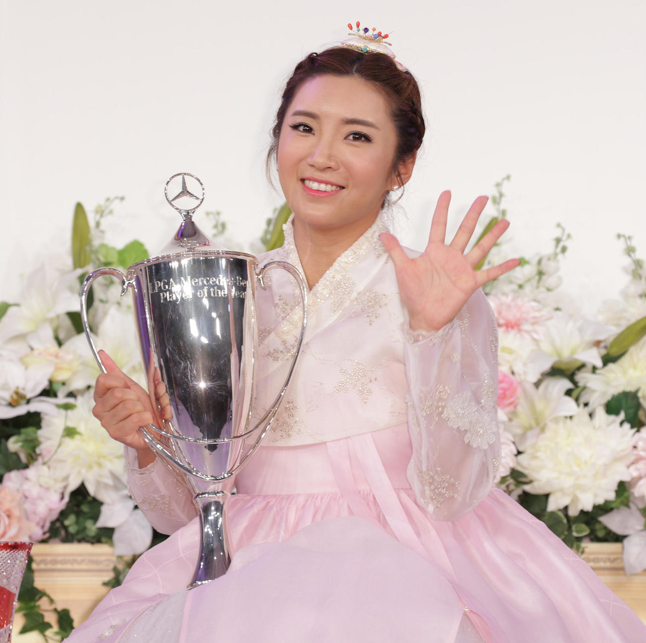 LPGAアワードで5冠を達成したイ・ボミ（2016年12月20日撮影）