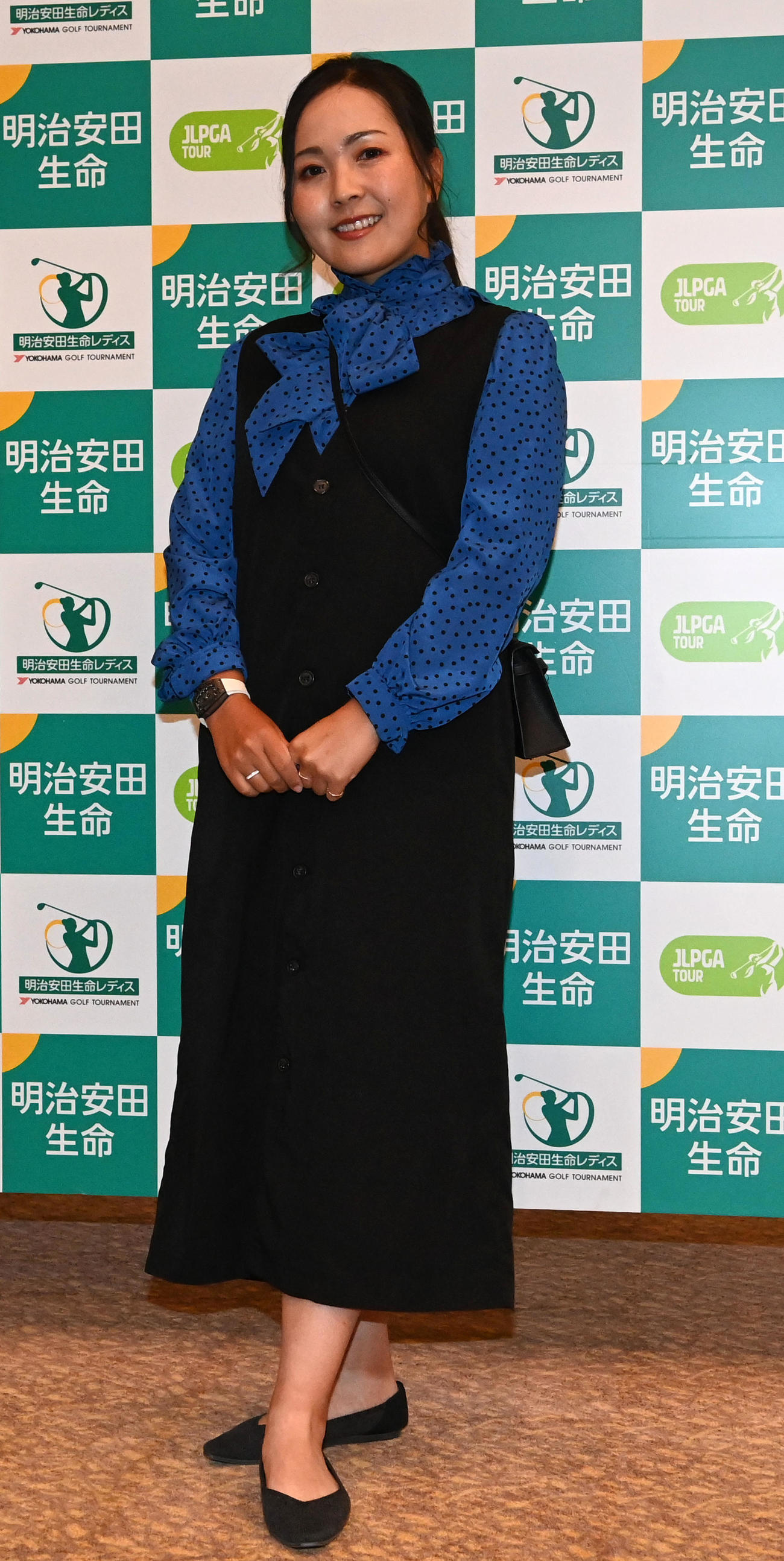 明治安田生命レディス前夜祭　青木瀬令奈（撮影・前岡正明）