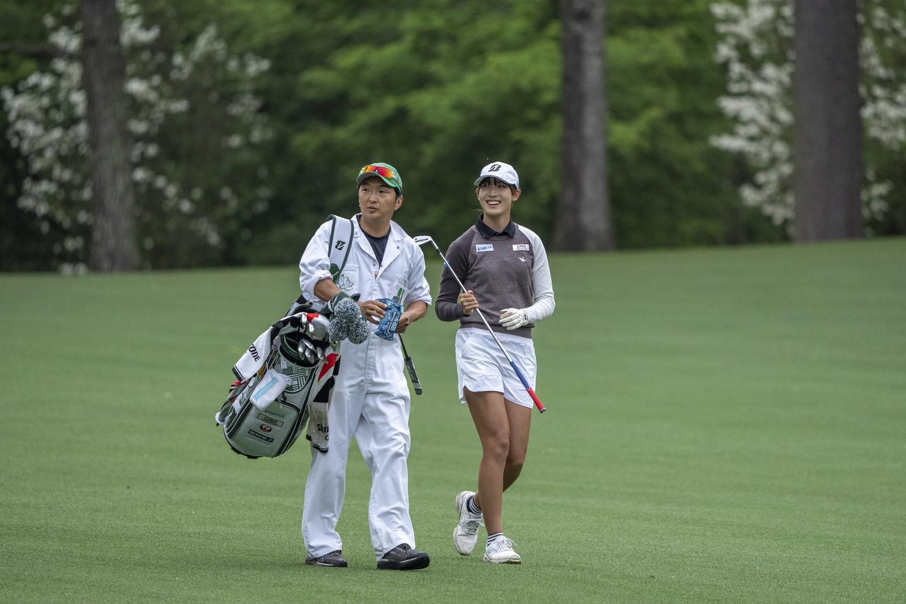 オーガスタ・ナショナル女子アマチュア選手権の決勝ラウンドでプレーする馬場咲希＠オーガスタ・ナショナルGC提供