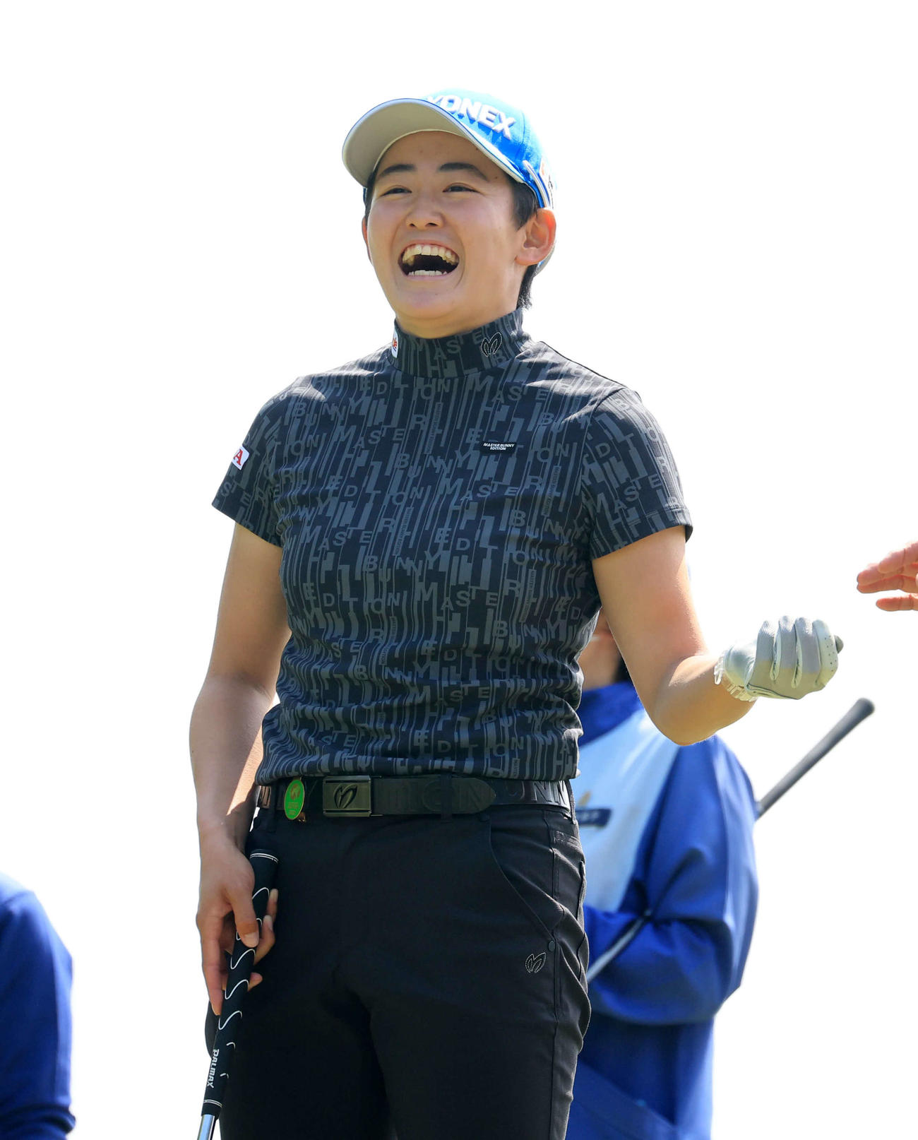 9番で、笑顔が弾ける岩井明（撮影・浅見桂子）
